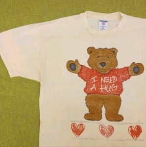 Vintage T-shirt 90s Teddy Bear I Need A Hug Size XL